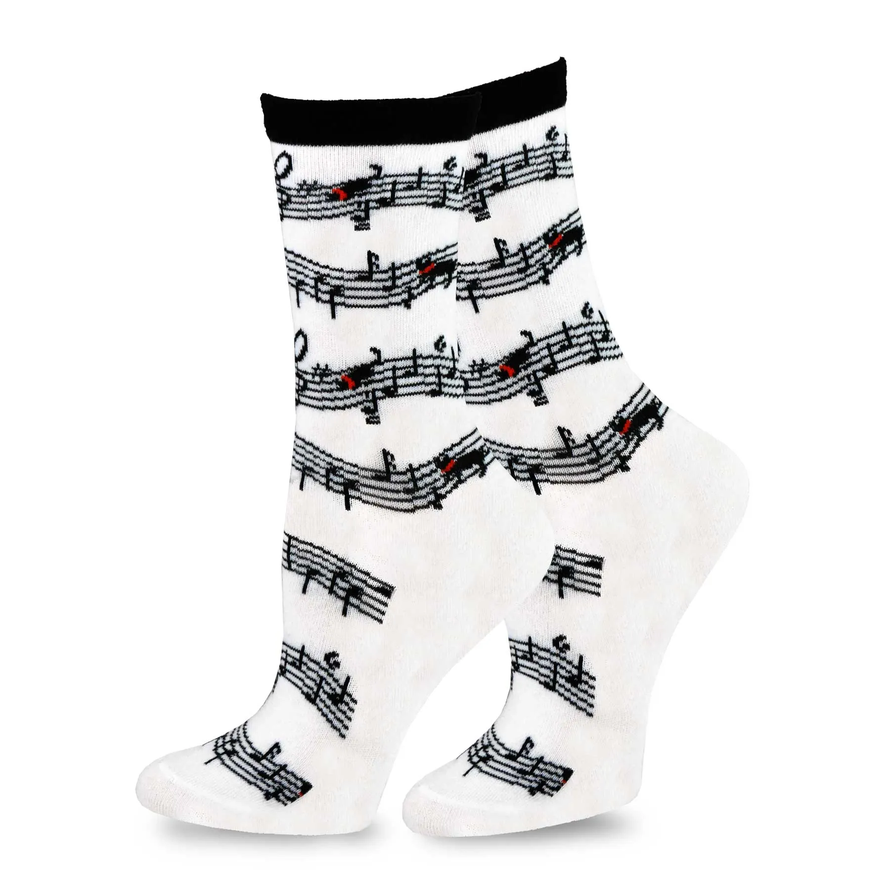 TeeHee Socks Men's Novelty Cotton Crew Dancing Music 4-Pack (11996)