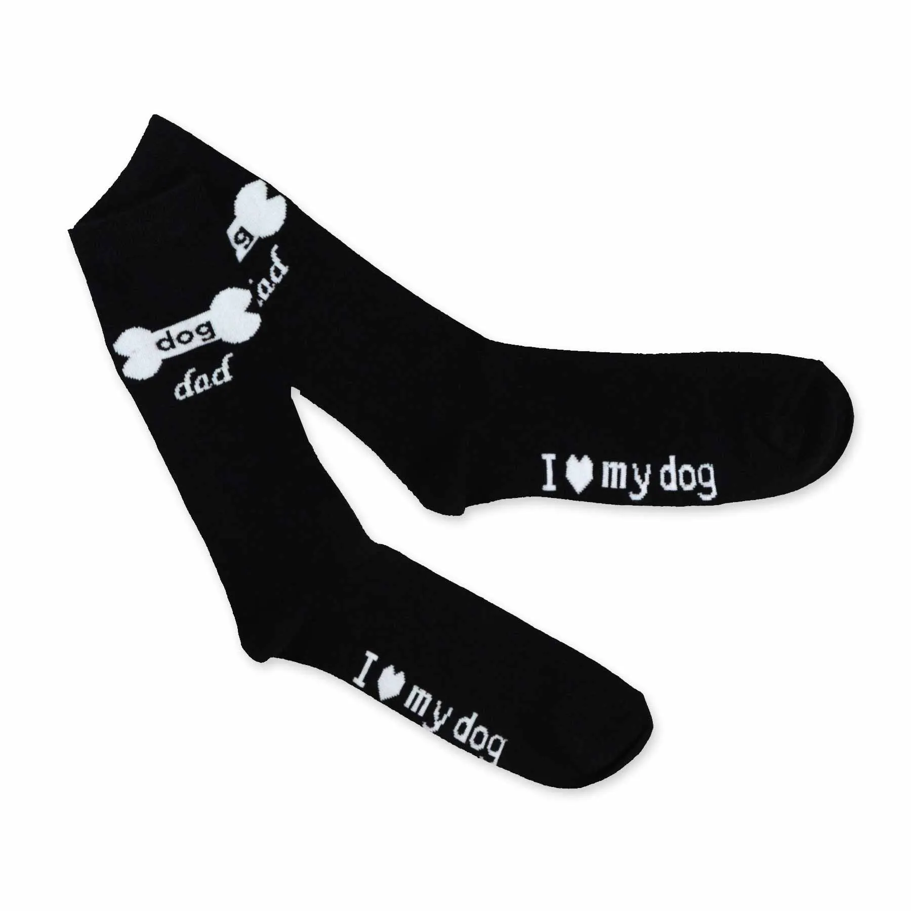TeeHee Socks Men's Novelty Cotton Crew Dog Dad 3-Pack (50545)