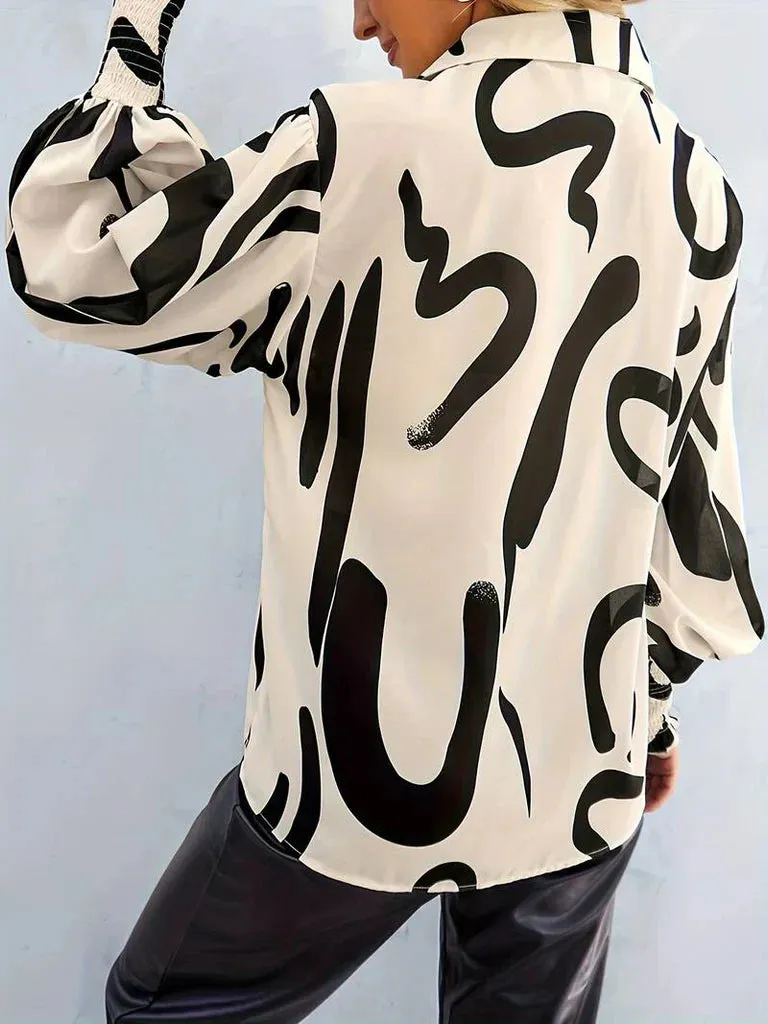 Thalia | Women's Luxurious Pleated Sleeve Blouse - Elegant Fashion Top
