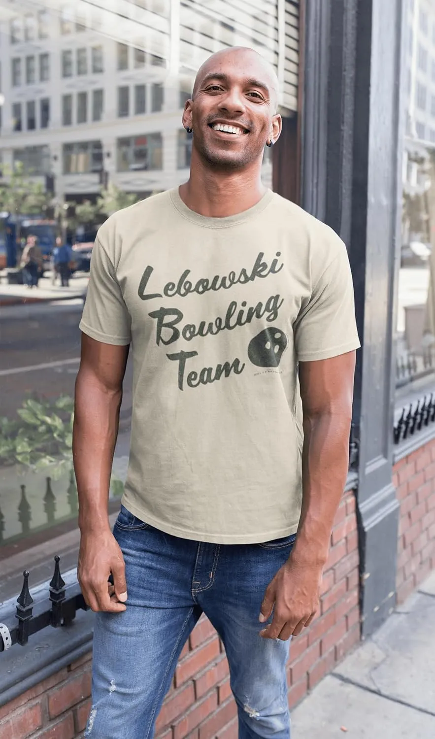 The Big Lebowski T Shirt Bowling Team Mens Short Sleeve T Shirts 90s Comedy Movie Vintage Style Tees