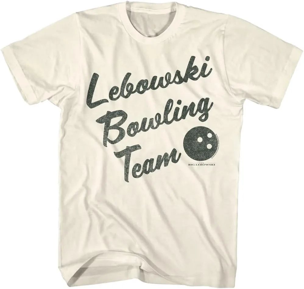The Big Lebowski T Shirt Bowling Team Mens Short Sleeve T Shirts 90s Comedy Movie Vintage Style Tees