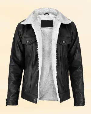 The Pricy Faux Fur Sherpa Leather Jacket