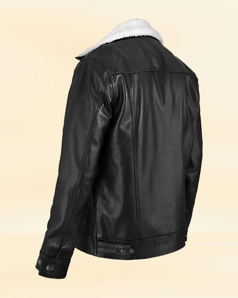 The Pricy Faux Fur Sherpa Leather Jacket