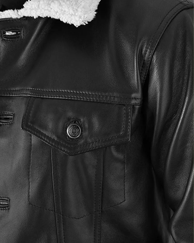 The Pricy Faux Fur Sherpa Leather Jacket