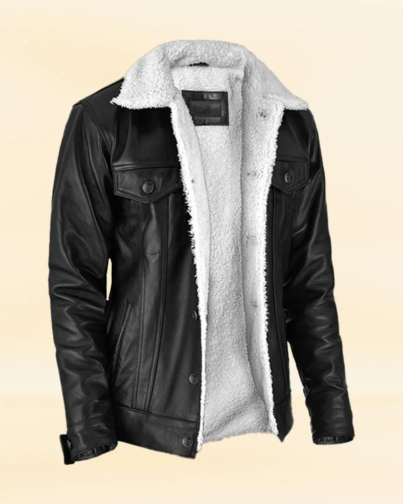 The Pricy Faux Fur Sherpa Leather Jacket