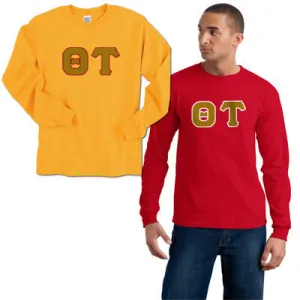 Theta Tau Long-Sleeve Shirt, 2-Pack Bundle Deal - Gildan 2400 - TWILL