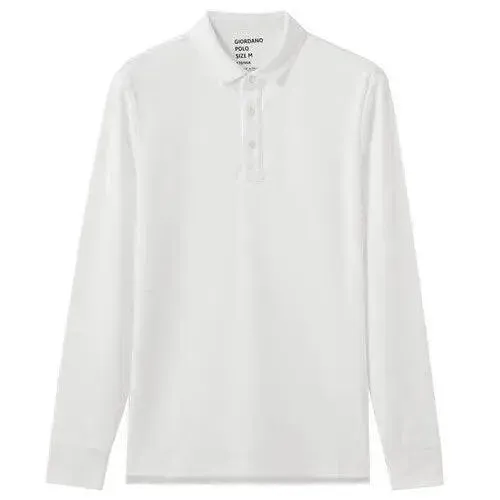 Thick Cotton Men Polo Shirt Long Sleeve