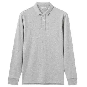 Thick Cotton Men Polo Shirt Long Sleeve