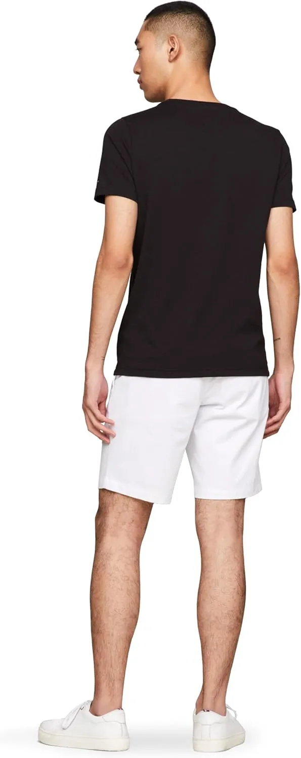 Tommy Hilfiger Men's Short Sleeve Cotton Graphic T-Shirts with Embroidered Logo