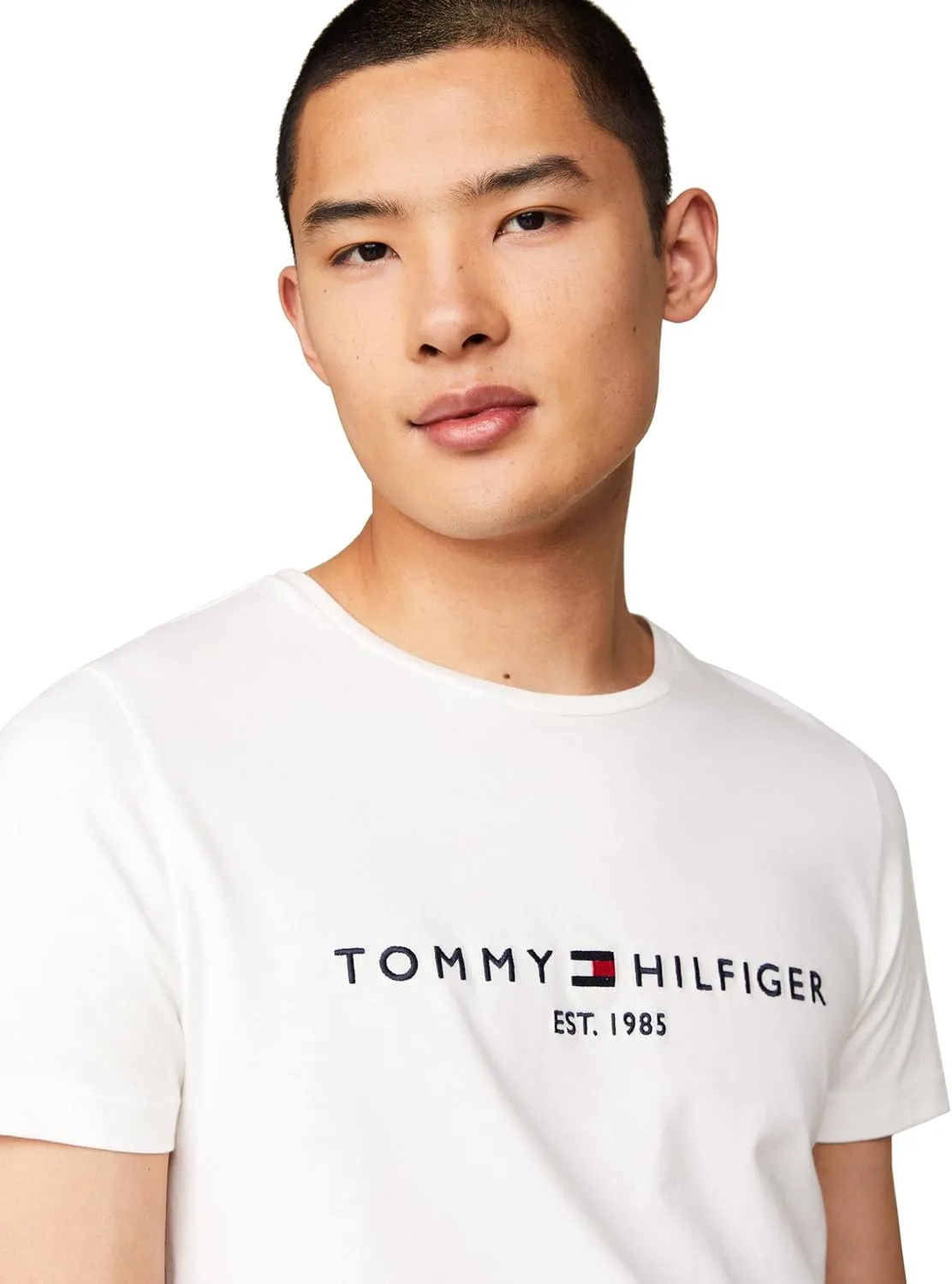Tommy Hilfiger Men's Short Sleeve Cotton Graphic T-Shirts with Embroidered Logo