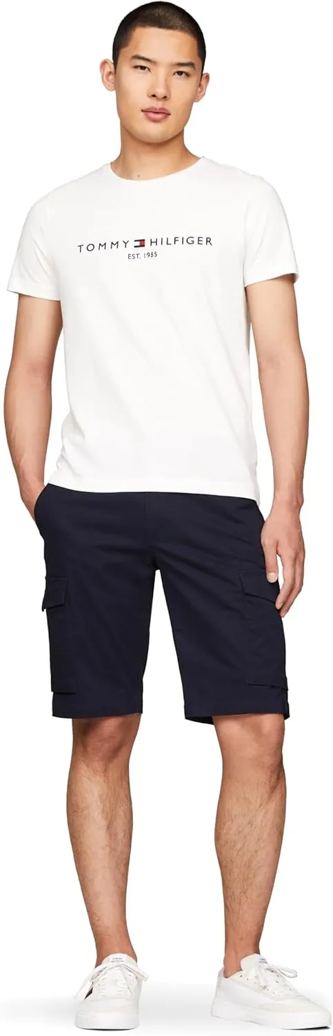 Tommy Hilfiger Men's Short Sleeve Cotton Graphic T-Shirts with Embroidered Logo