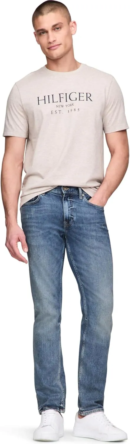 Tommy Hilfiger Men's Short Sleeve Cotton Graphic T-Shirts with Logo, Also Available in Big & Tall