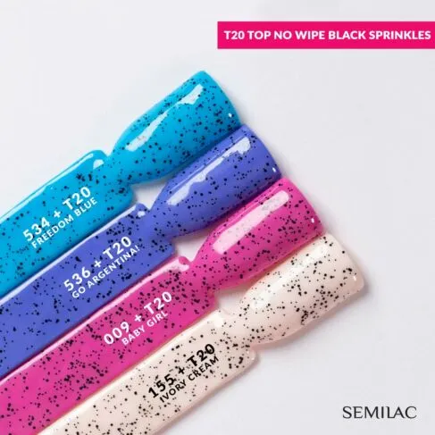 Top No Wipe Blinking T20 - Black Sprinkles - 7 ml