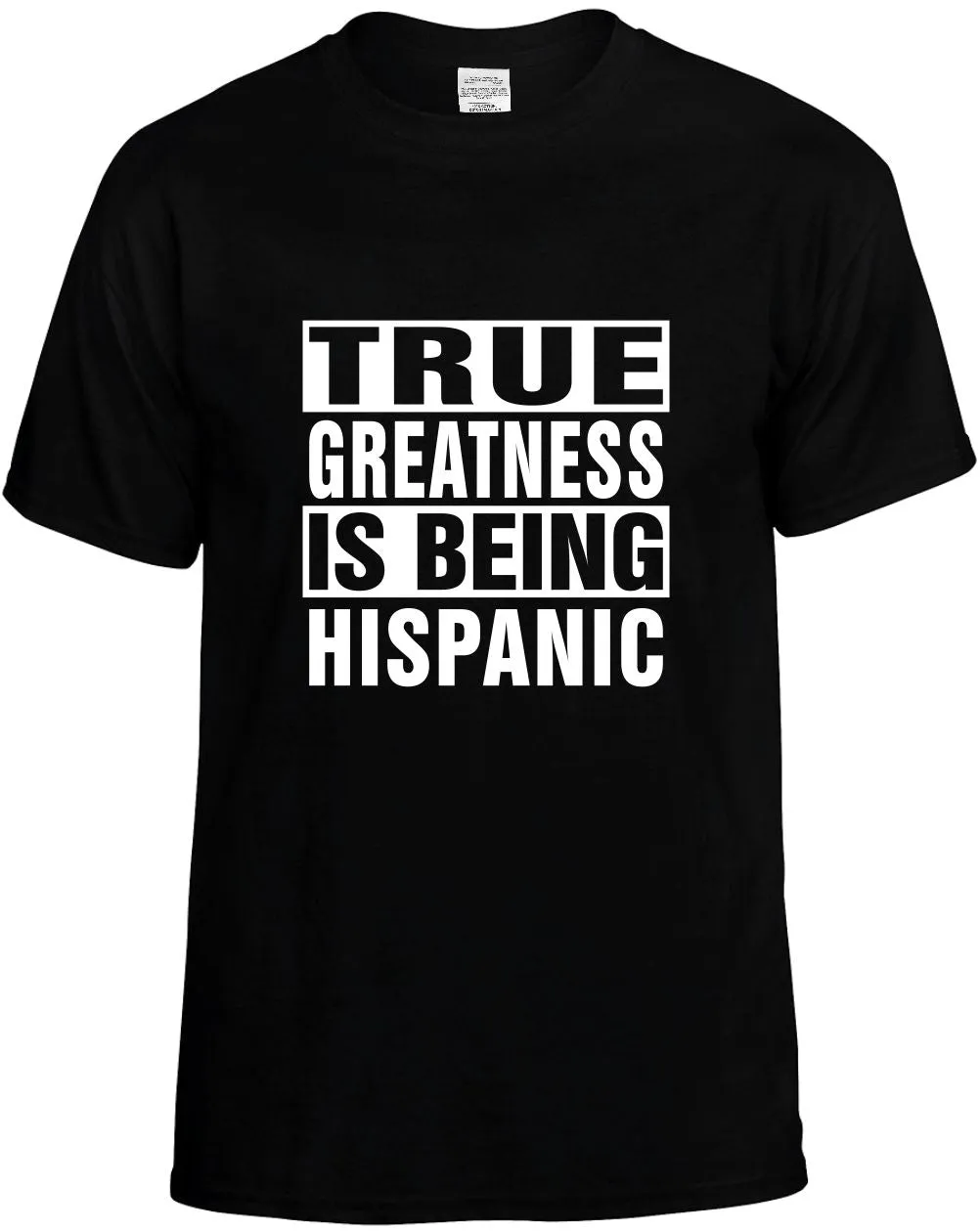 True Greatness is being Hispanic Unisex T-Shirt Novelty Graphic Tee Shirt