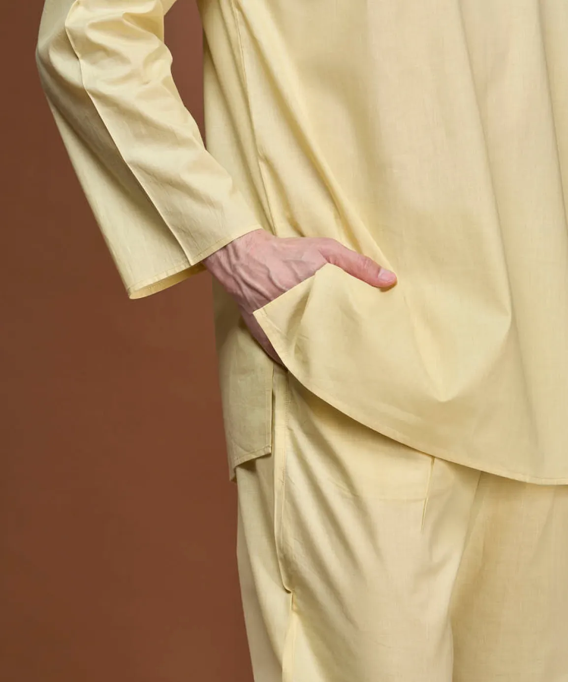 Turmeric-Infused Sleepwear Kurta-Pyjama Set