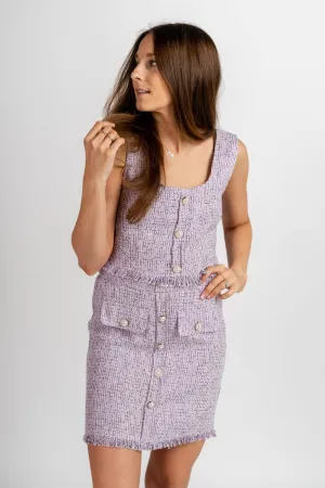 Tweed crop top lavender