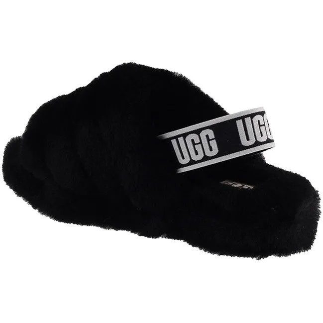 Ugg Boots Kids Fluff Yeah Slide Black