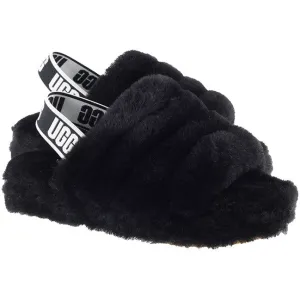Ugg Boots Kids Fluff Yeah Slide Black
