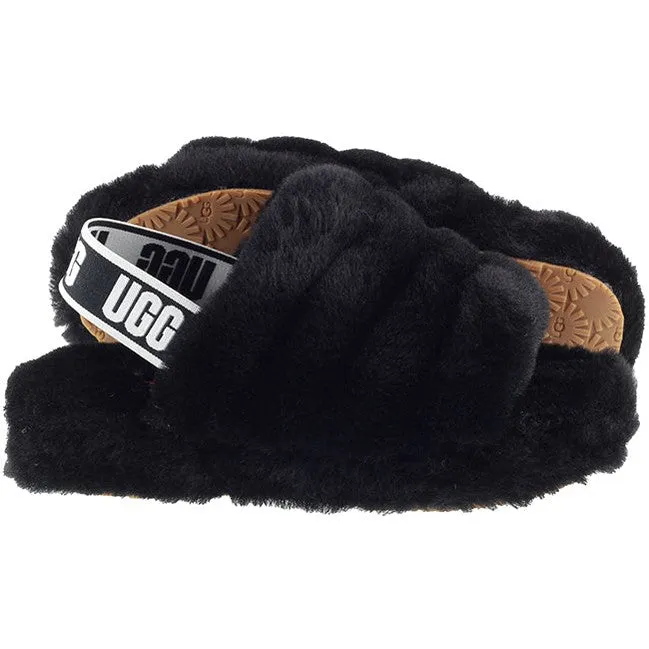 Ugg Boots Kids Fluff Yeah Slide Black
