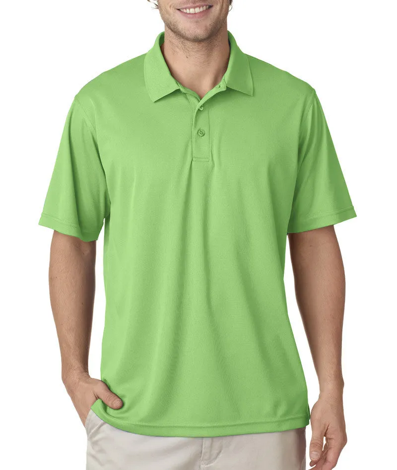 ultraclub men's cool & dry mesh pique polo - light green (6xl)