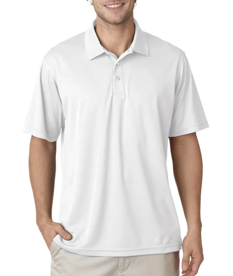 ultraclub men's cool & dry mesh pique polo - white (6xl)