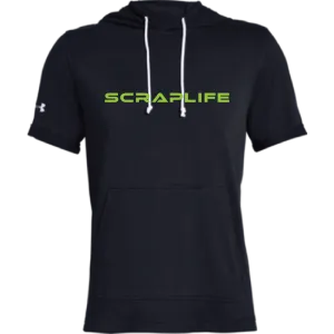Under Armour x Scraplife Men's Sportstyle Stadium Short Sleeve Hoodie Black