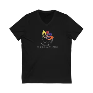Unisex Jersey Short Sleeve V-Neck Tee