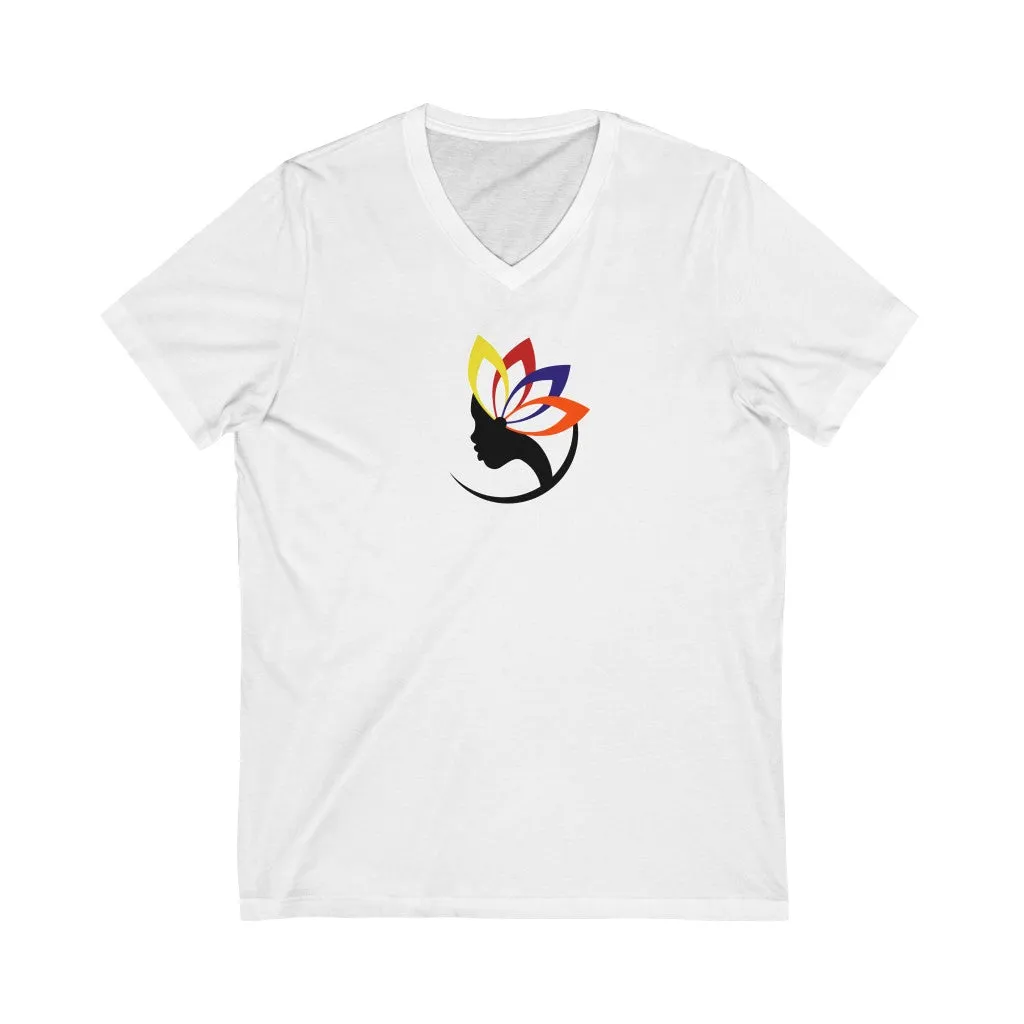 Unisex Jersey Short Sleeve V-Neck Tee