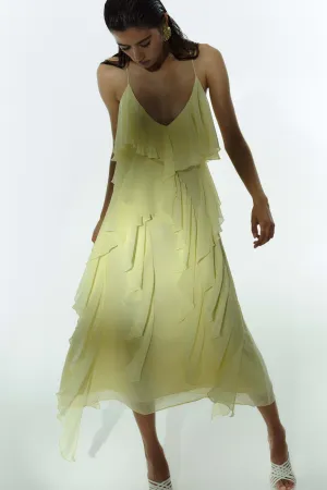 Valentine Frill Maxi Dress