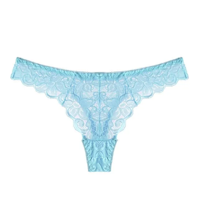VDOGRIR Sexy Women Lace Panties Underwear Seamless Thongs G-String Solid Female Fashion Briefs Low Rise Lady Lingerie Underpants
