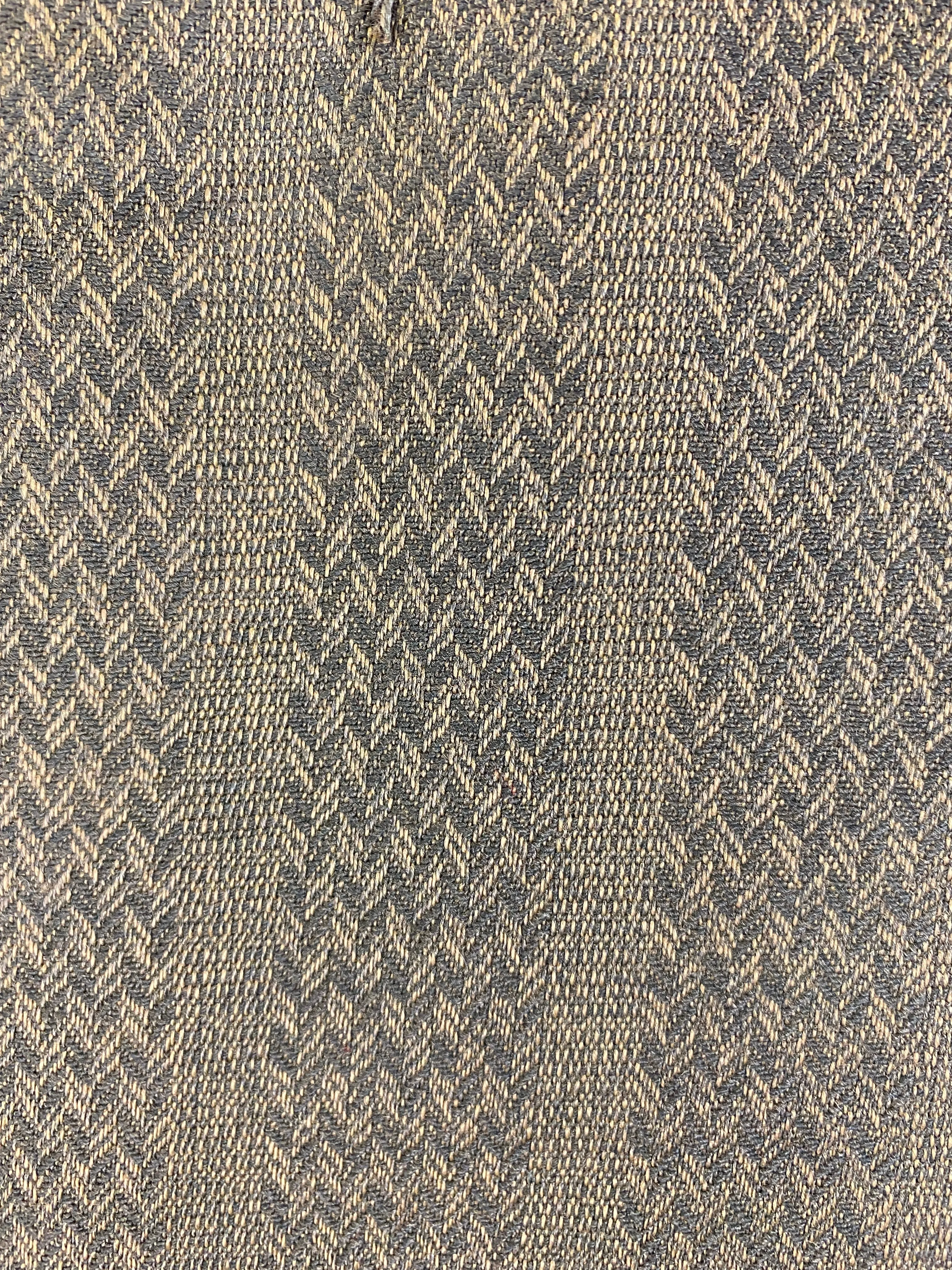 Vintage 1970s Deadstock Flared Trousers, Men's Brown Herringbone Slacks, W29