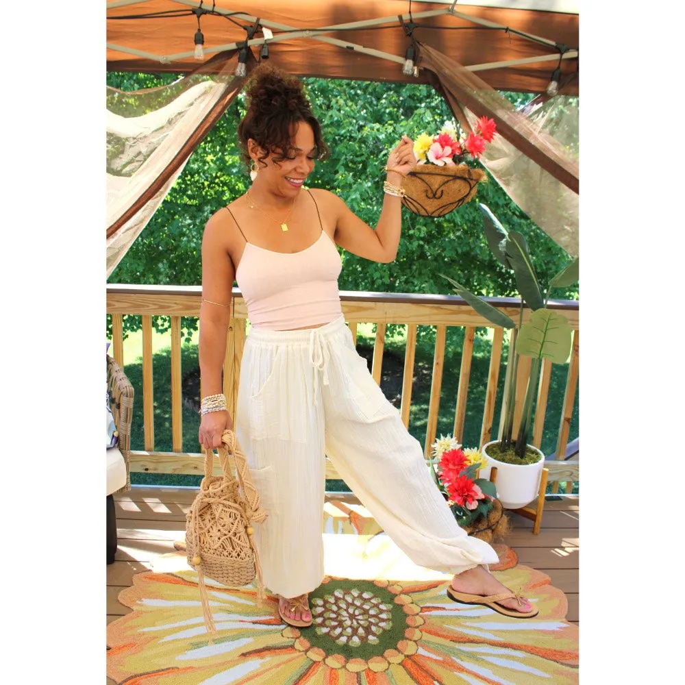 Vintage Apricot Skinny Crop Top