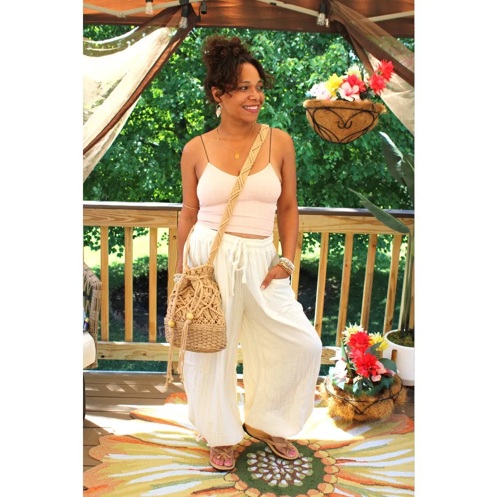 Vintage Apricot Skinny Crop Top