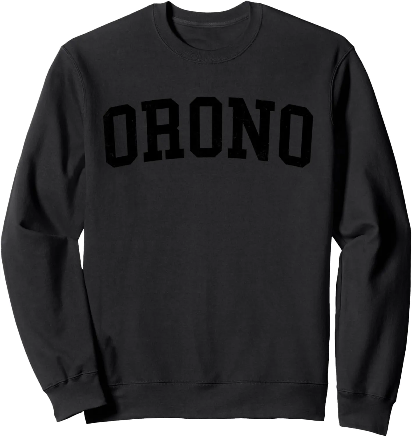 Vintage Orono MN Distressed Black Varsity Style Sweatshirt