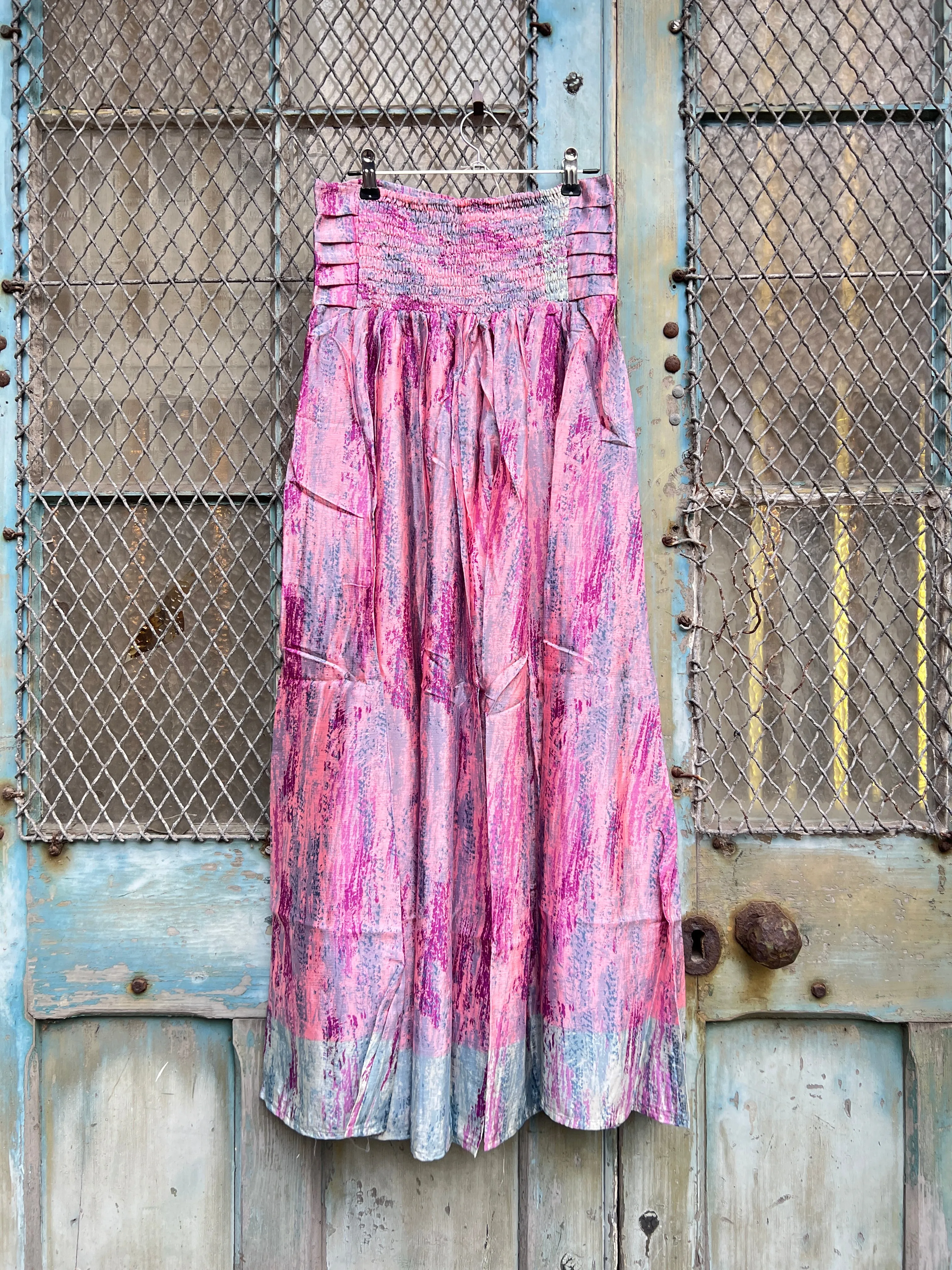Vintage Silk Pleated Top Skirt - W