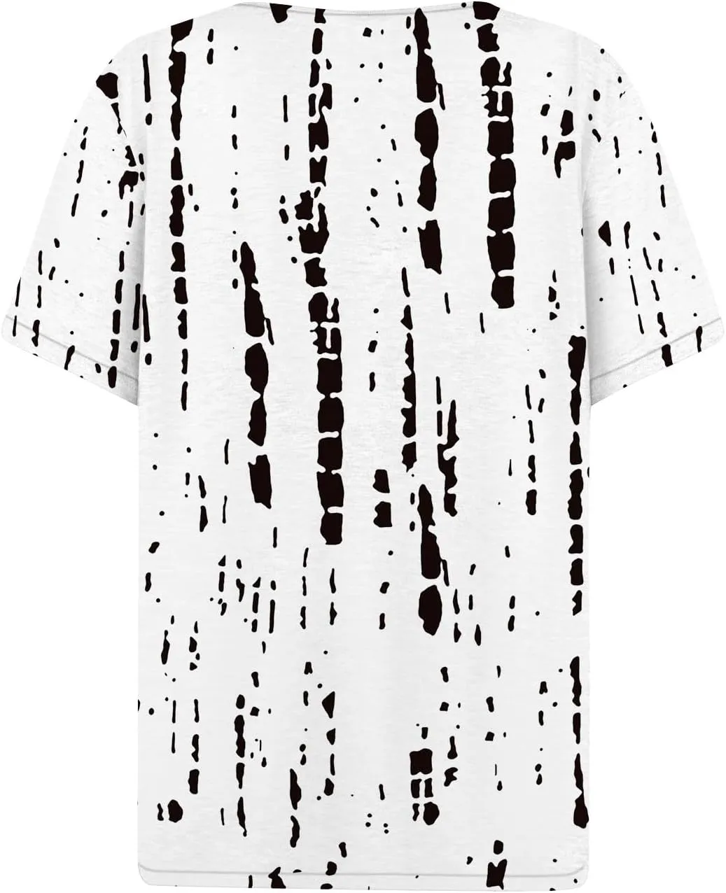 WANZZXCSL Women's T-Shirts Button Down Tunic Tops Short Sleeve Floral Printed Blouse Henley V Neck Summer Clothes 2025