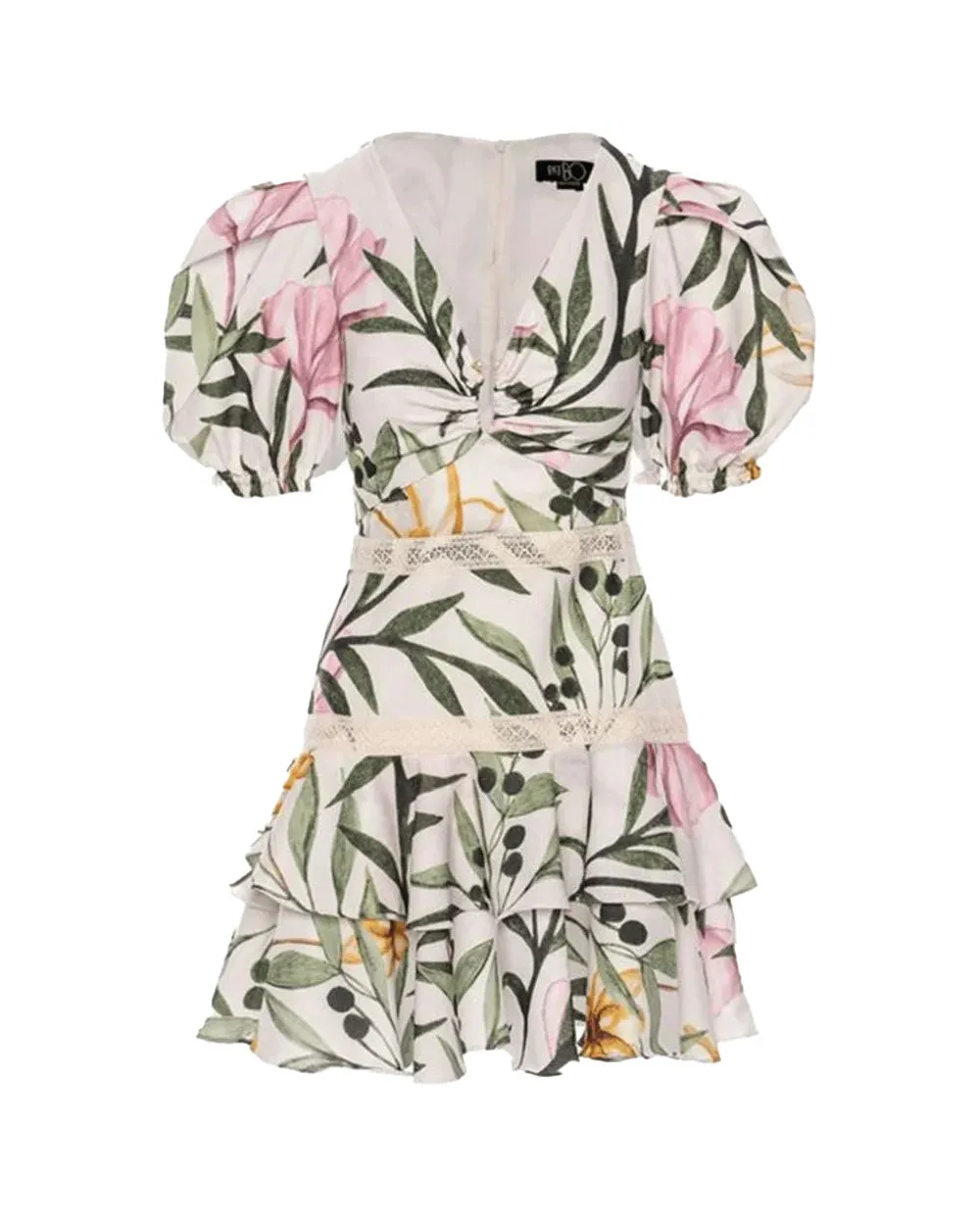 White Jasmin Puff Sleeve Mini Dress