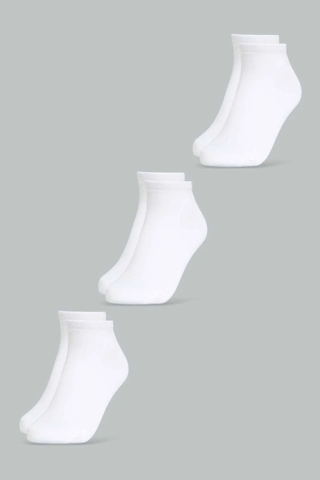 White Plain Socks For Men (Pack of 3)