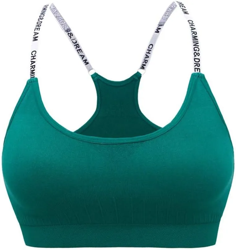 White Sports Bra Sports Bras Padded Seamless High Impact Support for Yoga Workout Fitness