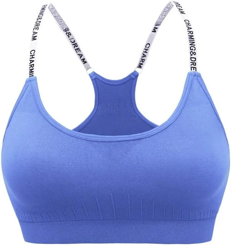 White Sports Bra Sports Bras Padded Seamless High Impact Support for Yoga Workout Fitness