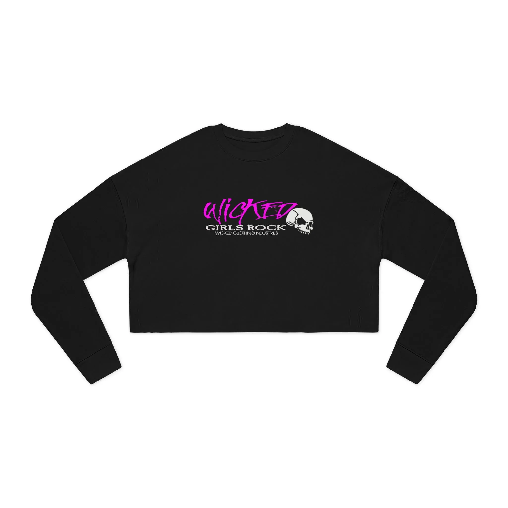 Wicked Girls Rock/ Pink/ Cropped Sweatshirt