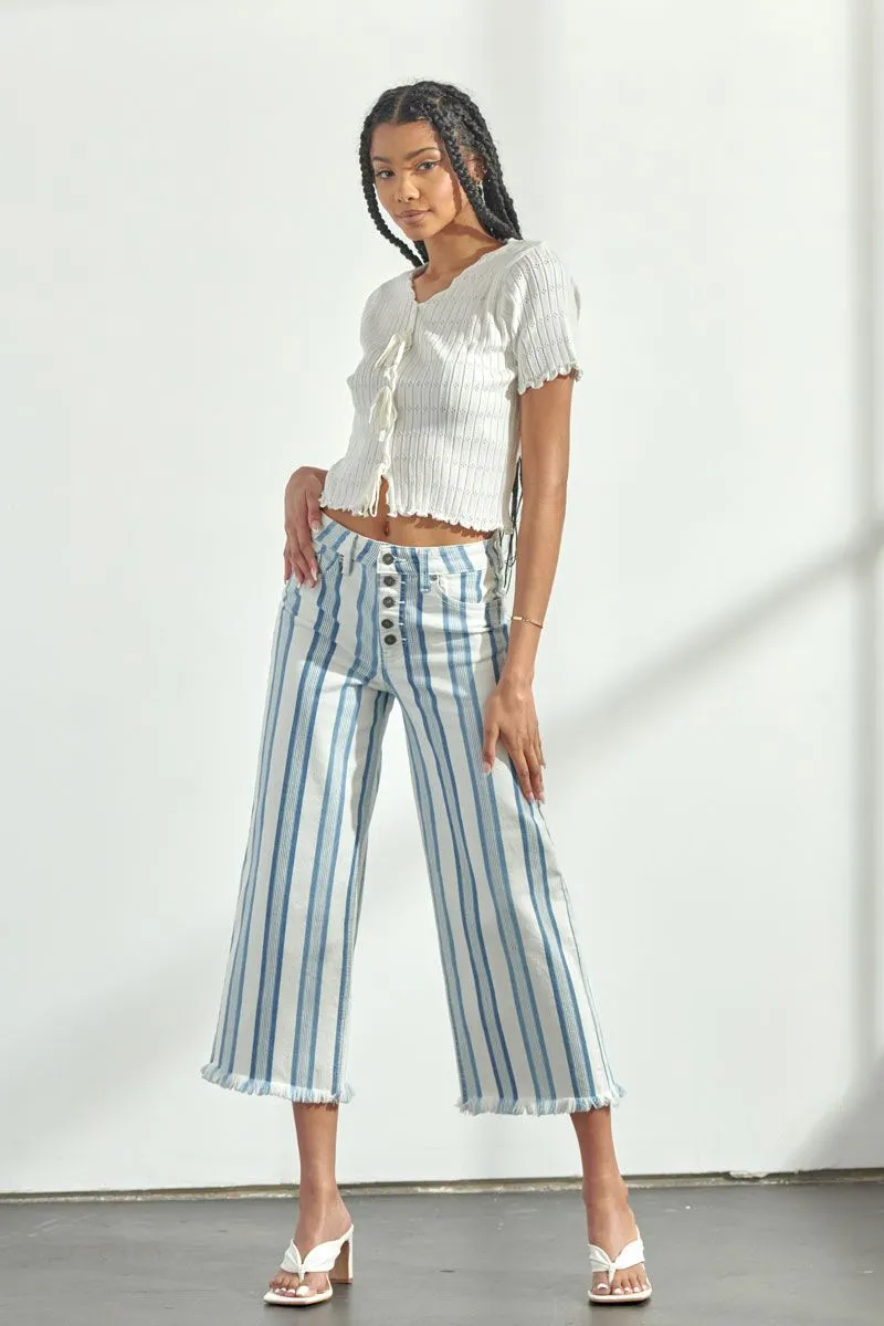 Wide Leg Denim - Ankle Length