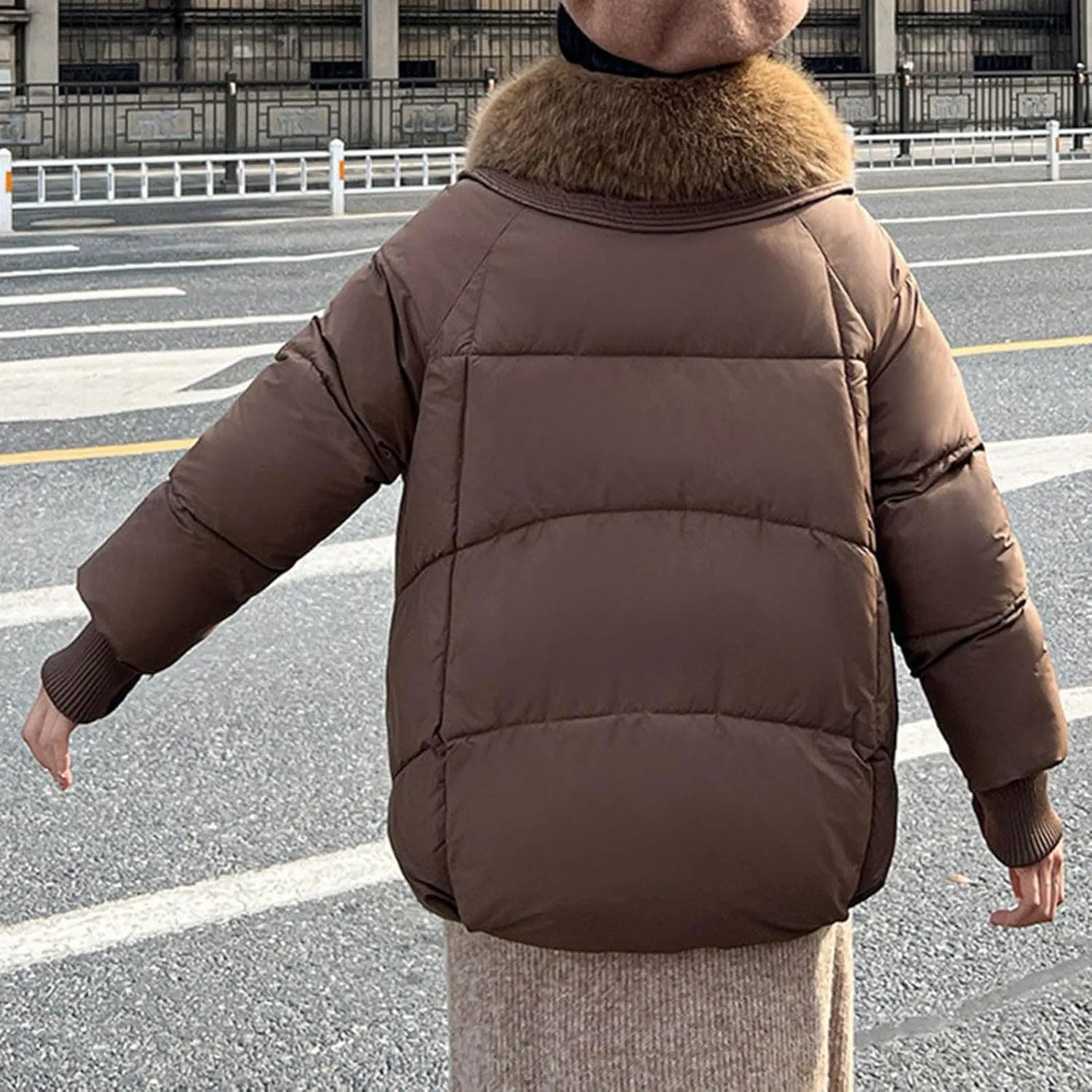 Winter Coats For Women With Hood Fleece Lined Thicken Warm Puffer Parkas Button Down Jacket Trendy Outfits Clothes