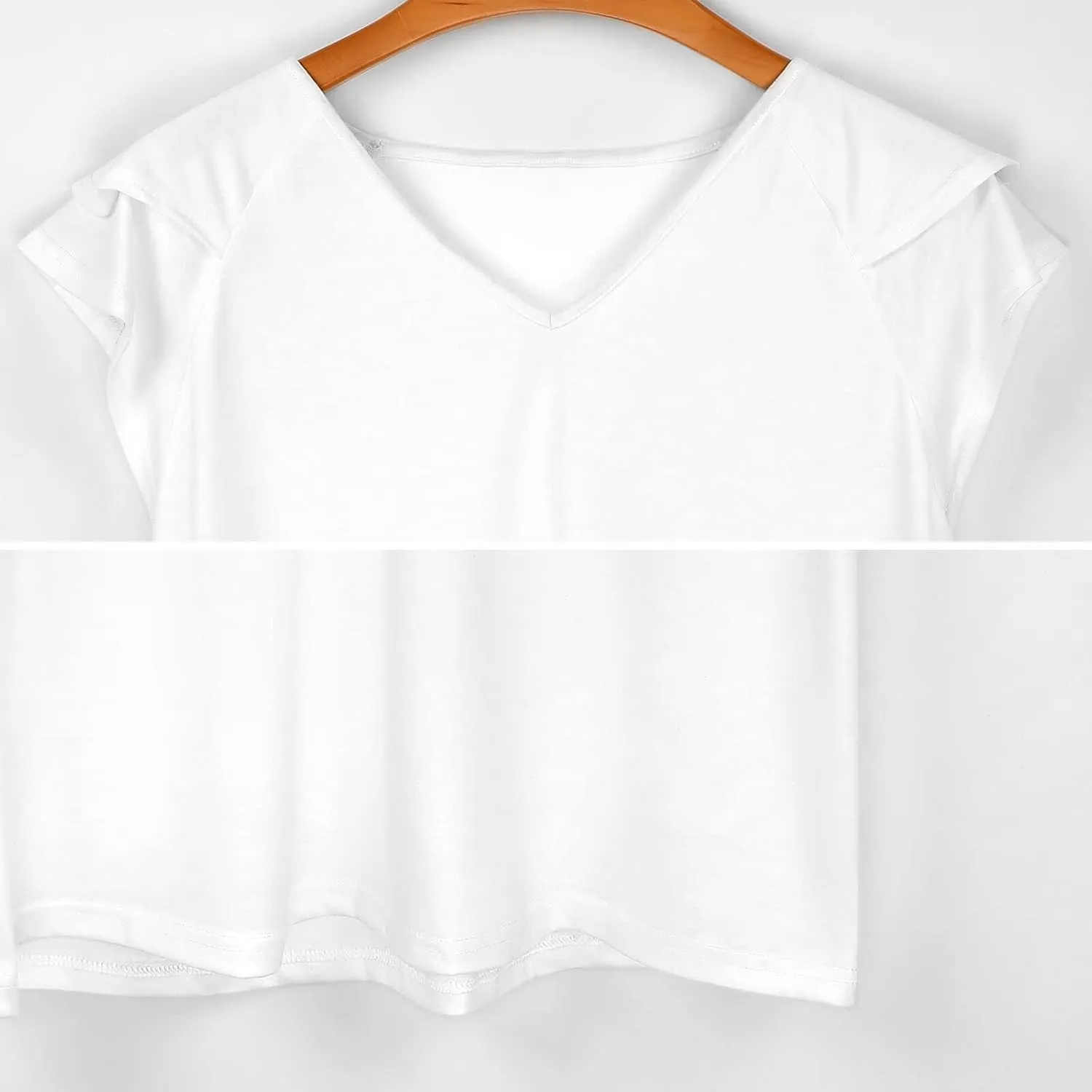 Woman T-Shirts Summer V Neck Tshirt Classy Retro Short-Sleeve for Women Slim Fit tees
