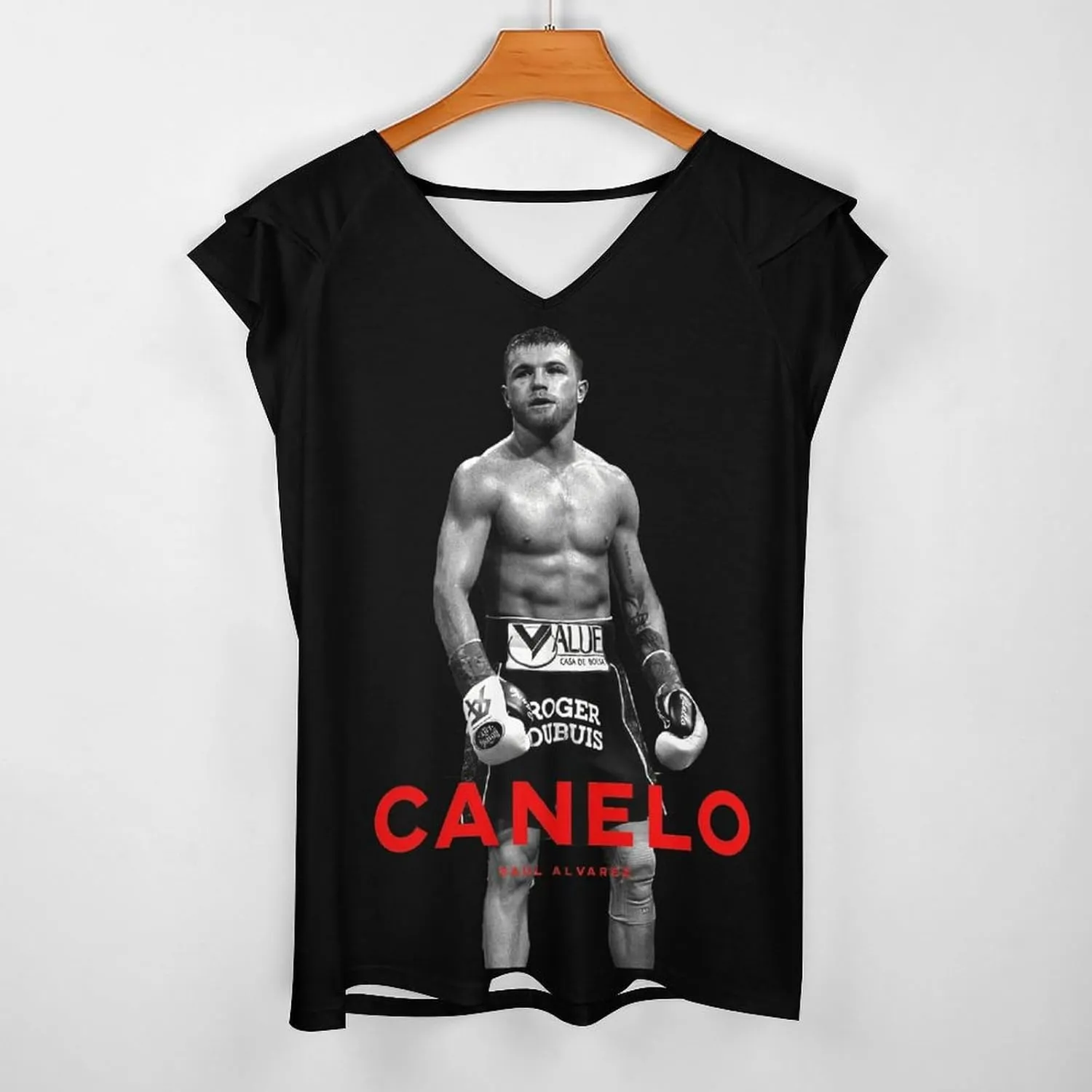 Woman T-Shirts Summer V Neck Tshirt Classy Retro Short-Sleeve for Women Slim Fit tees