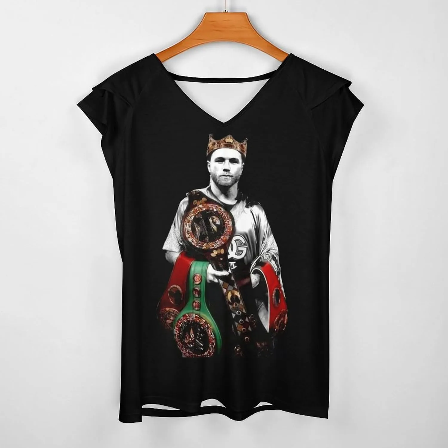 Woman T-Shirts Summer V Neck Tshirt Classy Retro Short-Sleeve for Women Slim Fit tees
