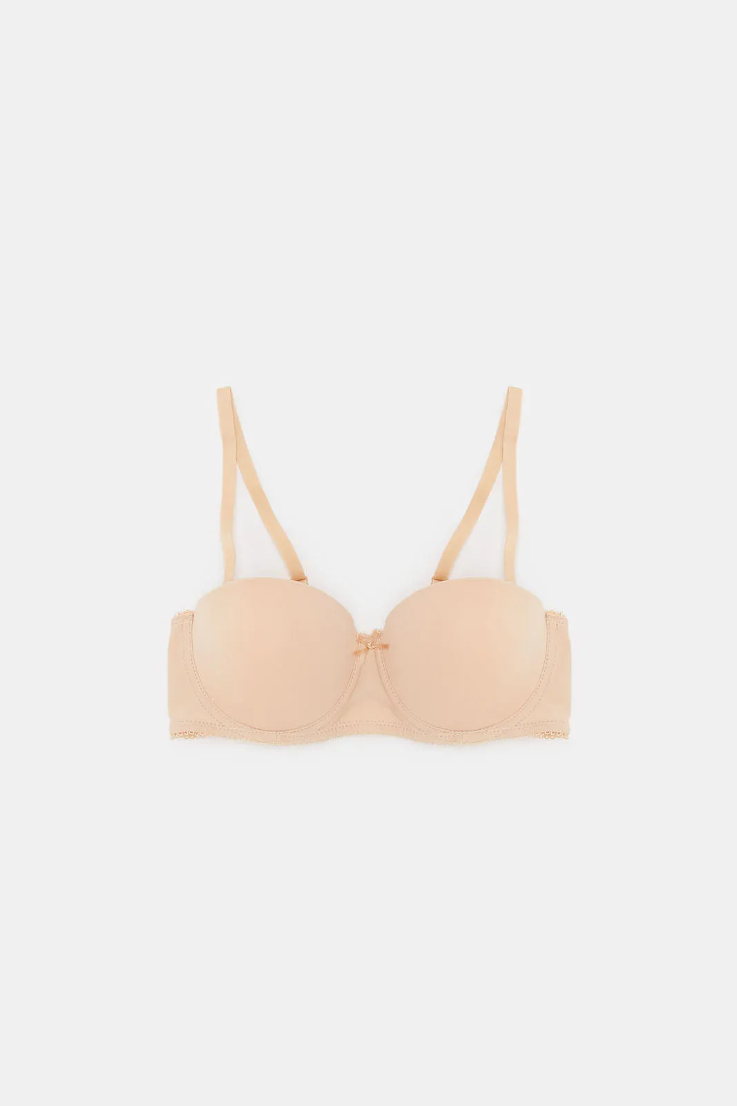 Women Beige And Black Balconette Bra Set (Pack of 2)