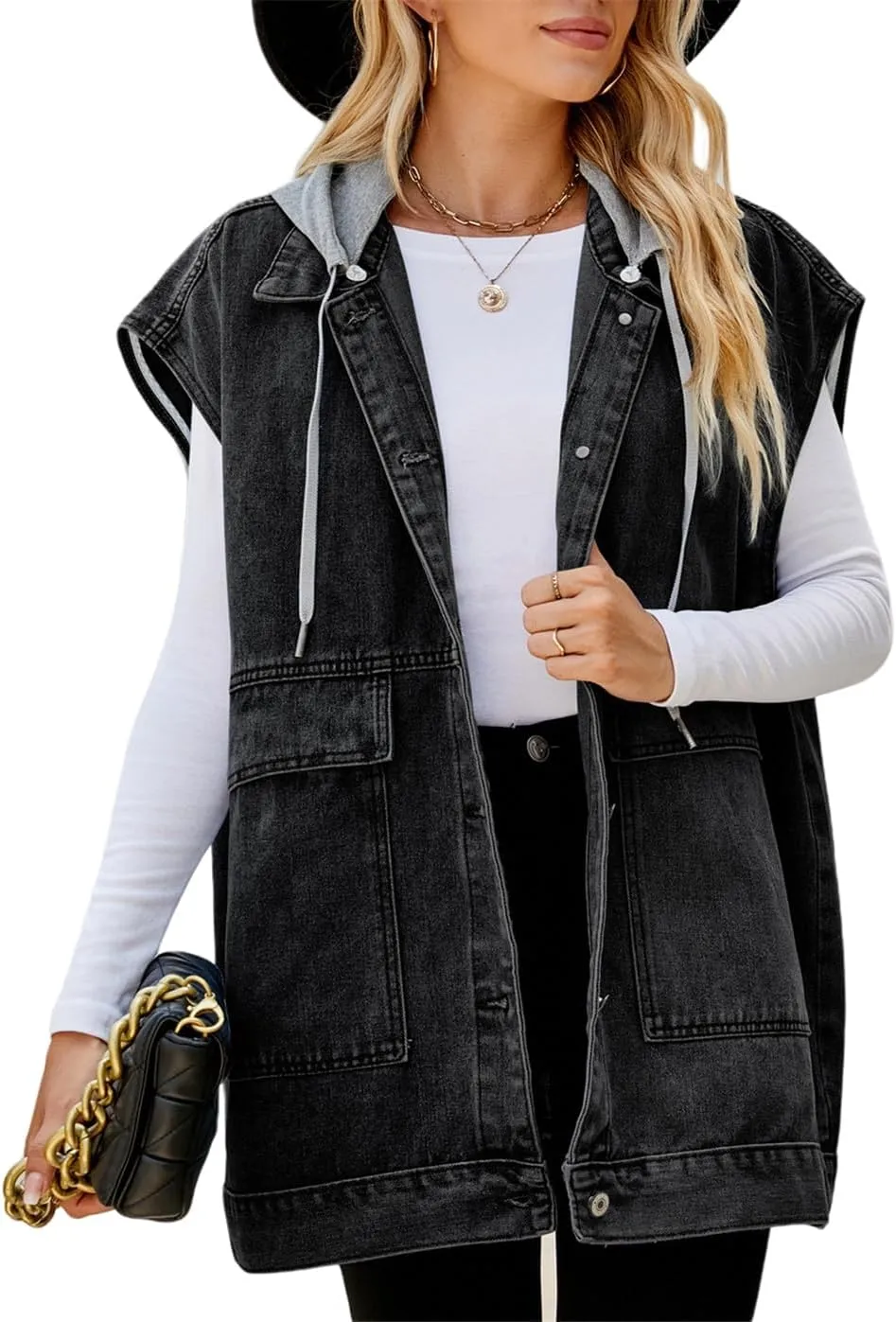 Women Denim Shirt Collared Jean Shirts Long Sleeve Button Down Blouses with Pockets Classic Basic Solid Blouse Jacket