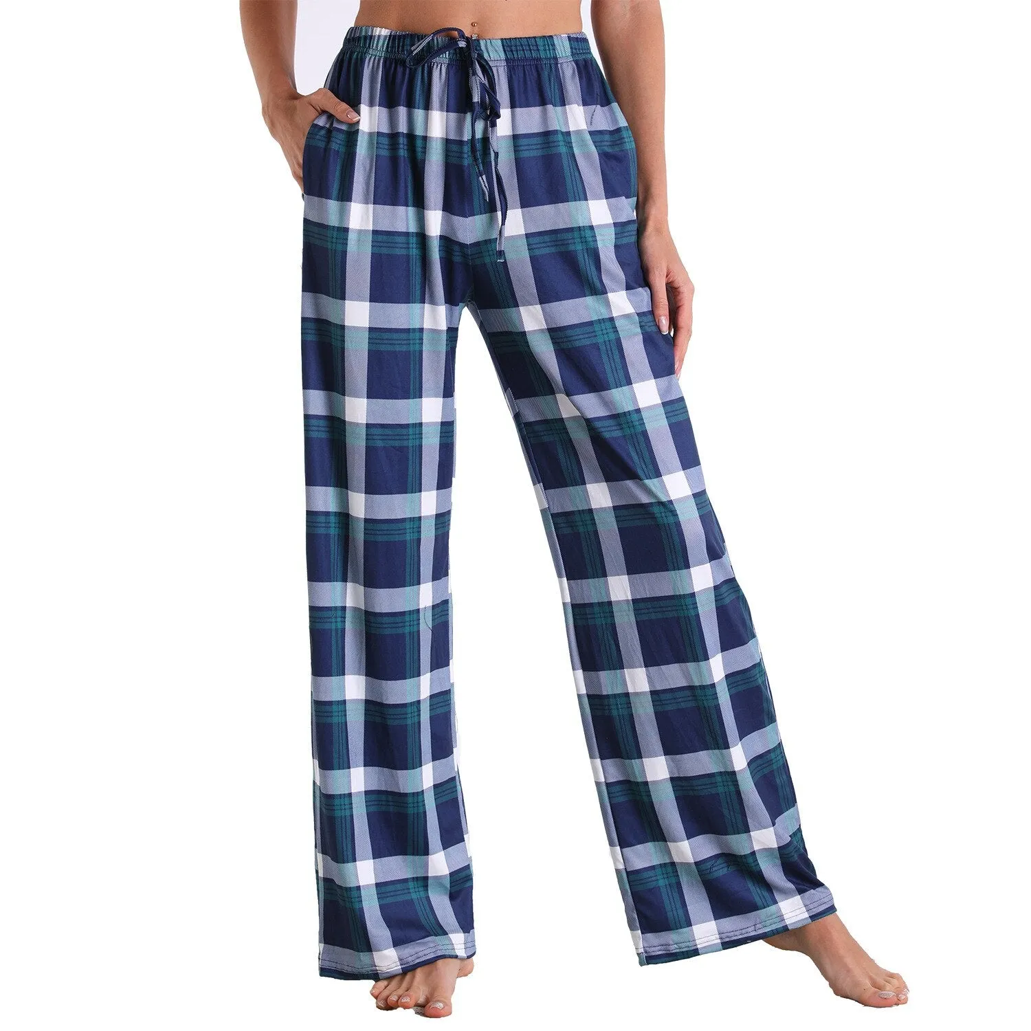 Women Print Wide Leg Stretch Loose High Waist Harlan Pants