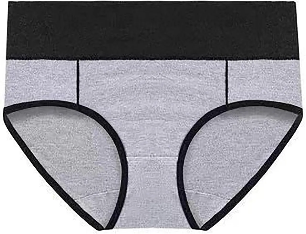 Women's 5 Pieces Briefs High Waist Stretch Underwear Soft Underpants Ladies Full Coverage Panties Solid Lingerie